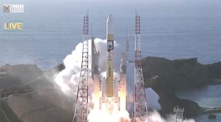 A Mitsubishi Heavy Industries H-IIA rocket launches the United Arab Emirates' Hope Mars mission from Tanegashima Space Center in Japan on July 19, 2020.