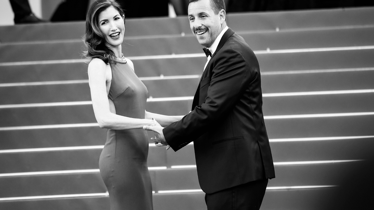 Actor Adam Sandler and his wife Jackie Sandlerepart attends &quot;The Meyerowitz Stories&quot; premiere during the 70th annual Cannes Film Festival at Palais des Festivals on May 21, 2017 in Cannes, France.