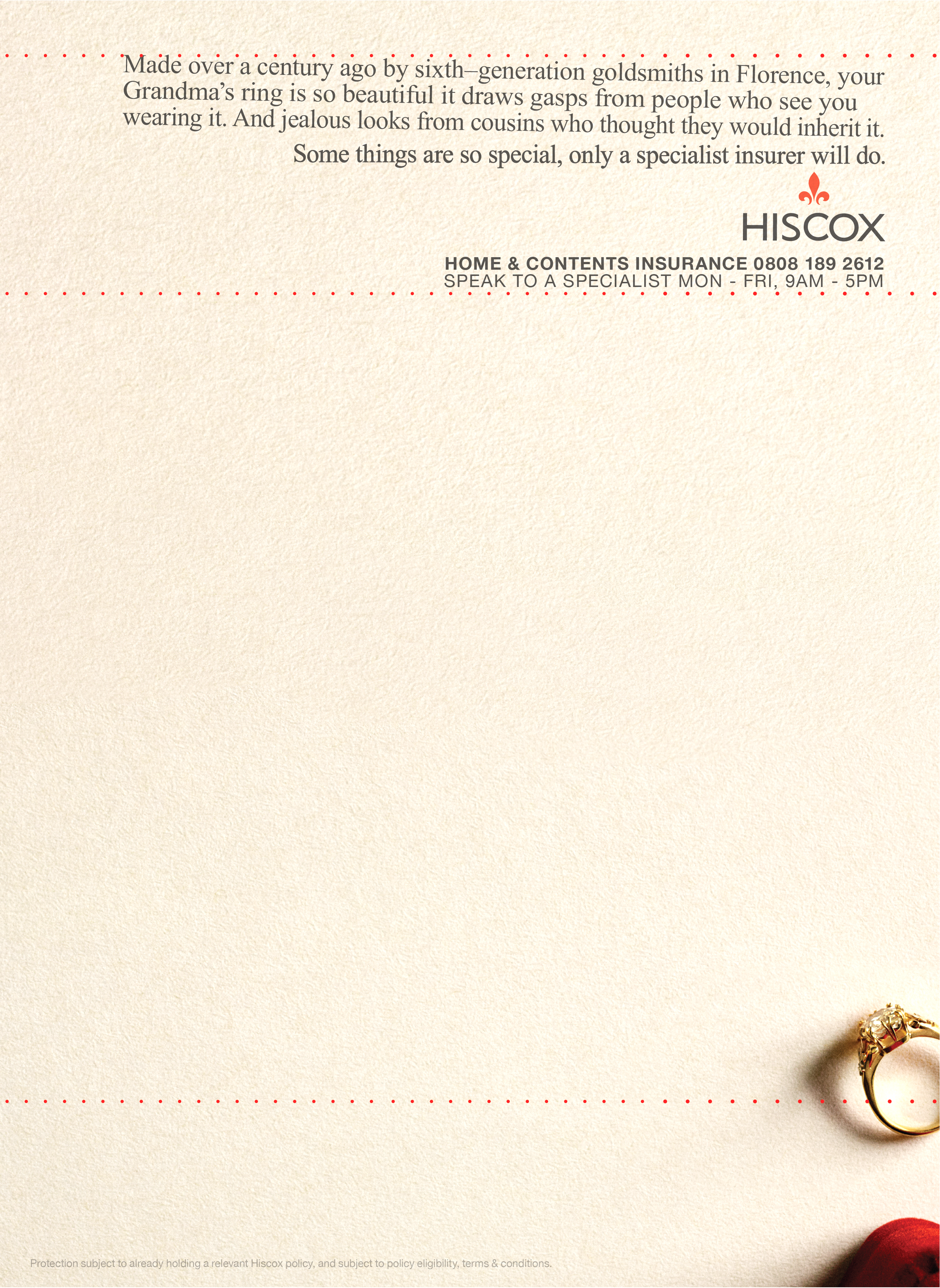 Hiscox long form adverts talking about the value of insurance for collectors' items