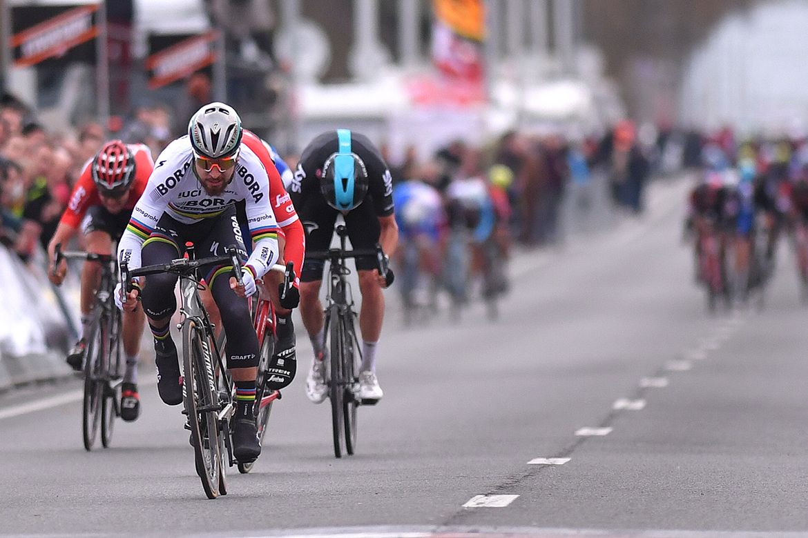 The sprint to decide the 2017 edition of Kuurne-Brussel-Kuurne