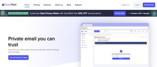 Website screenshot for StartMail