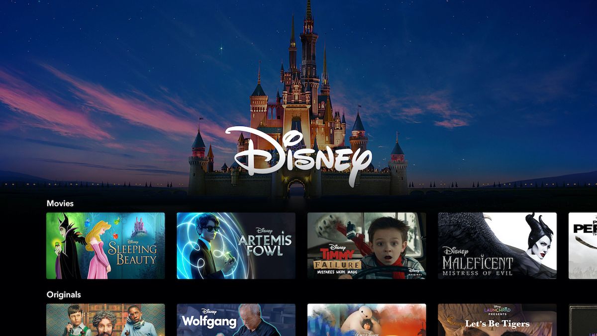 Disney+ menu screen