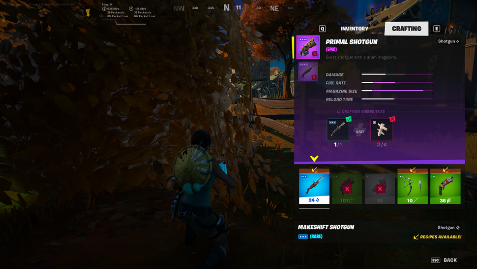 Fortnite crafting guide Crafting recipes for weapons in Fortnite