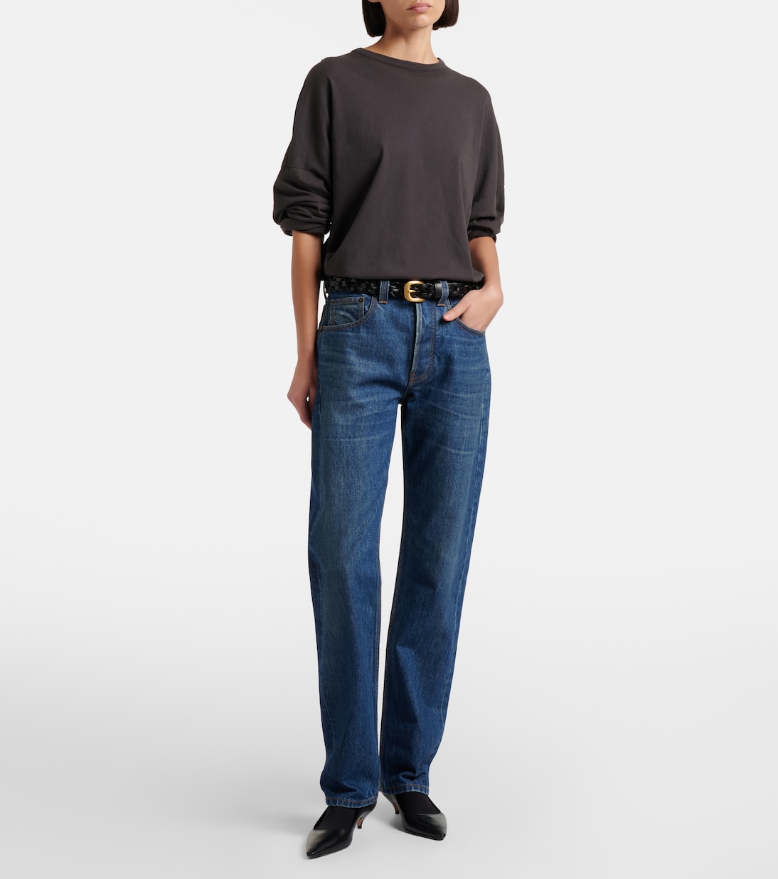Daciana Straight Jeans in Blue - the Row