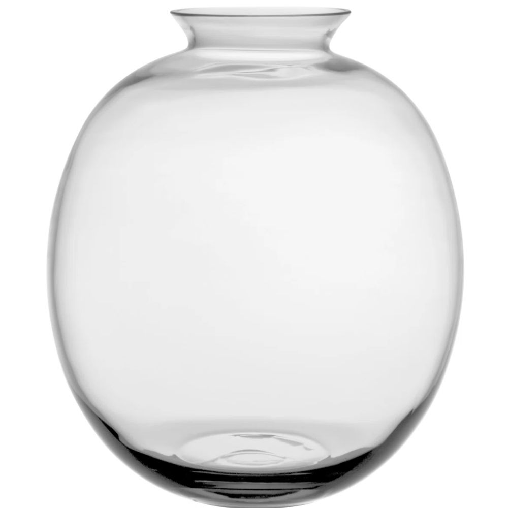 round glass vase with rim