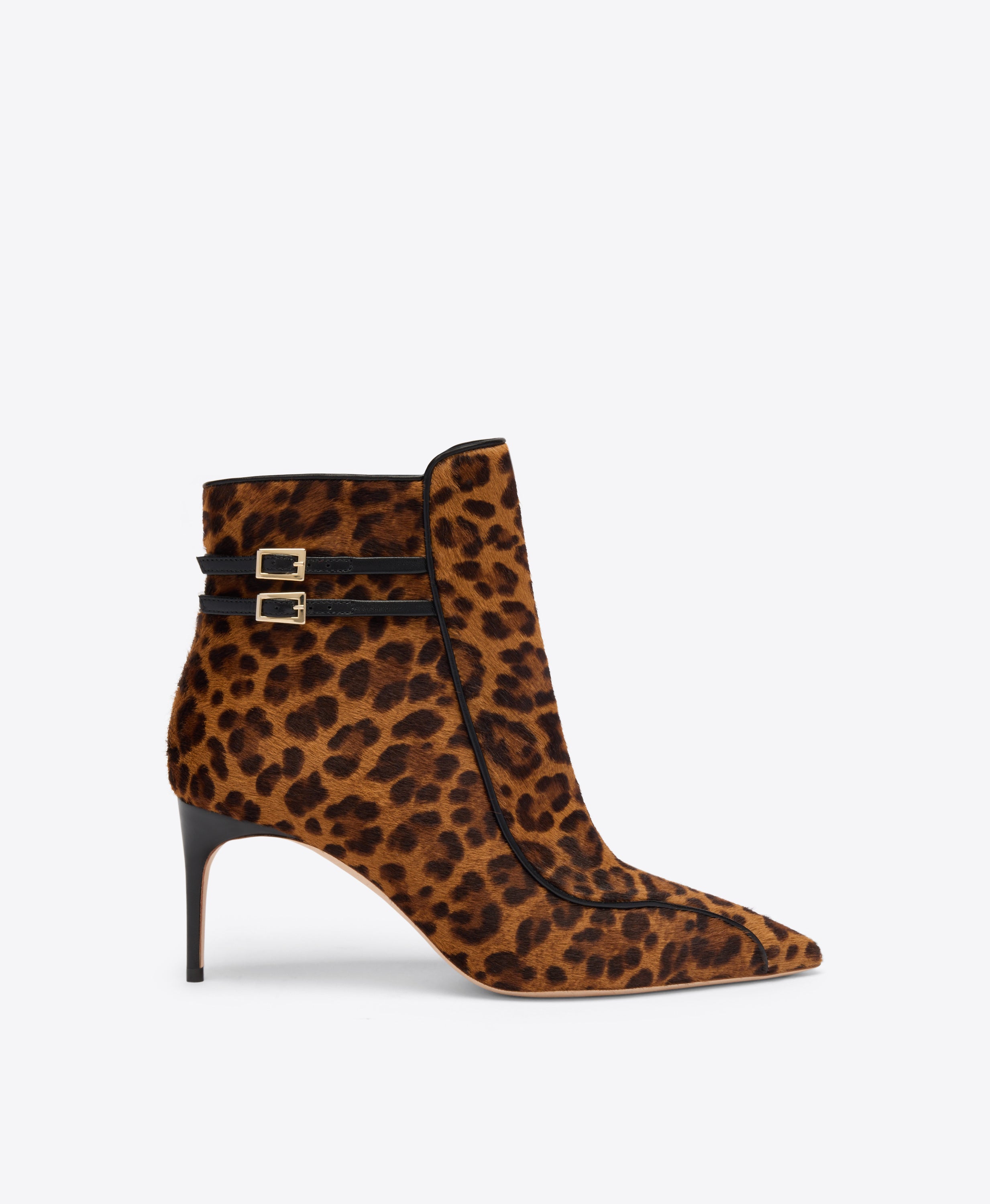 Giordana 70 Leopard Calf Hair Ankle Boots