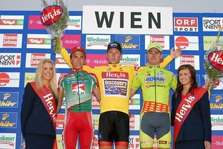 The final podium for the Hervis tour of Austria