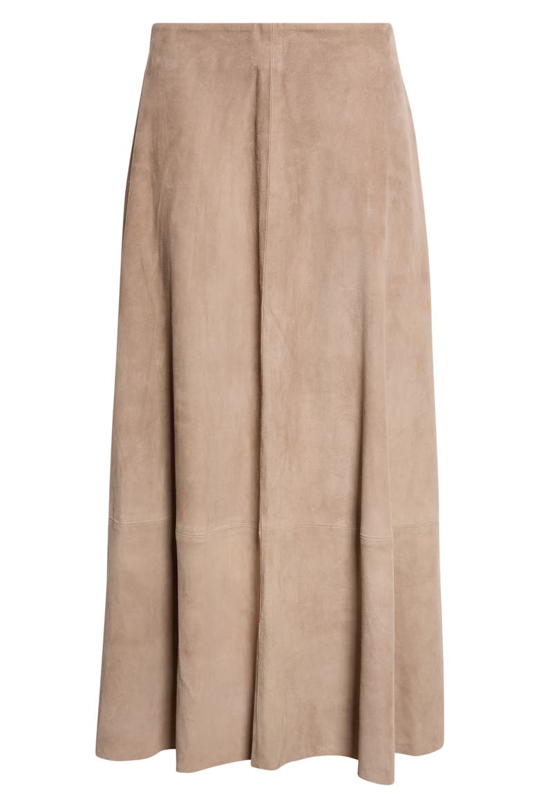 Suede Circle Midi Skirt