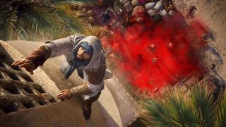 Assassin's Creed Mirage Basim climbing