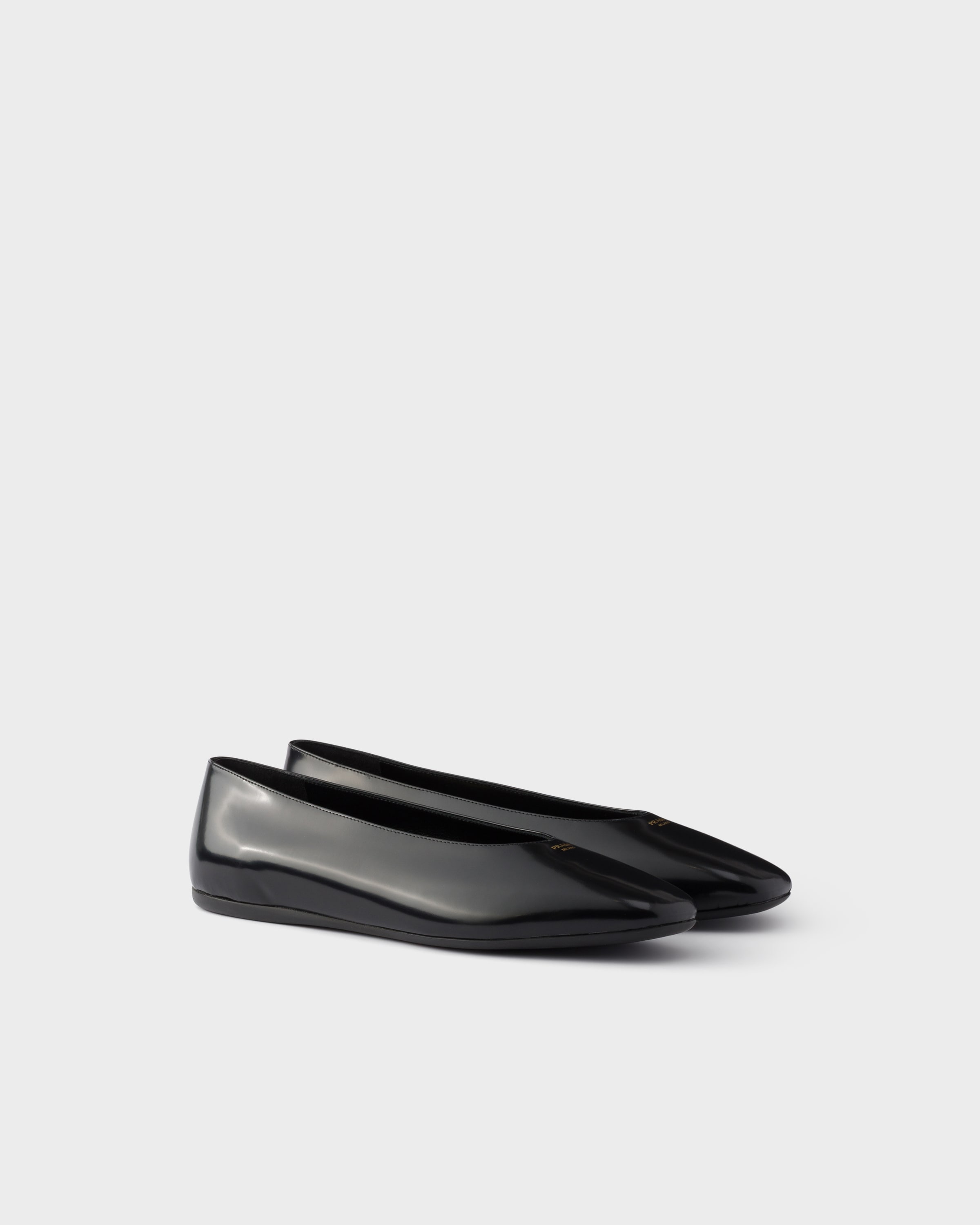 Brushed Leather Ballerinas