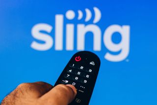 Sling TV logo and remote