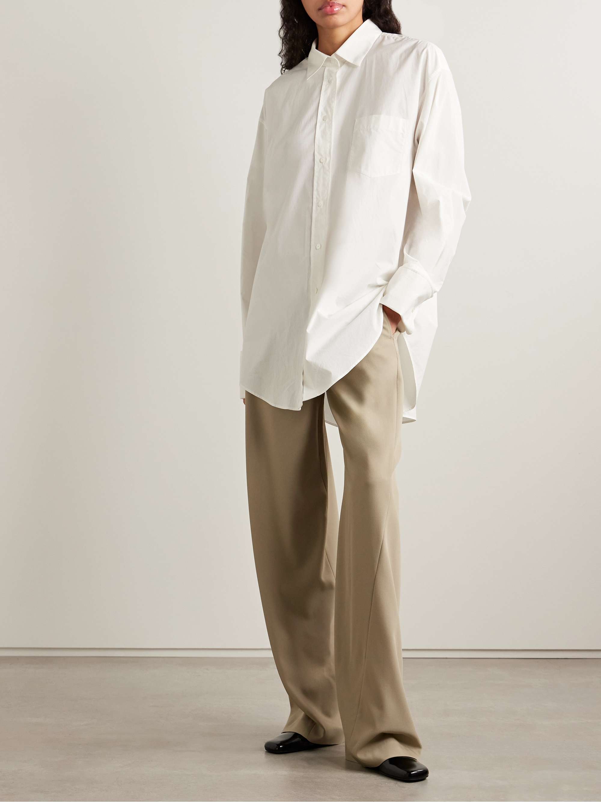 Ment Oversized Cotton-Poplin Shirt