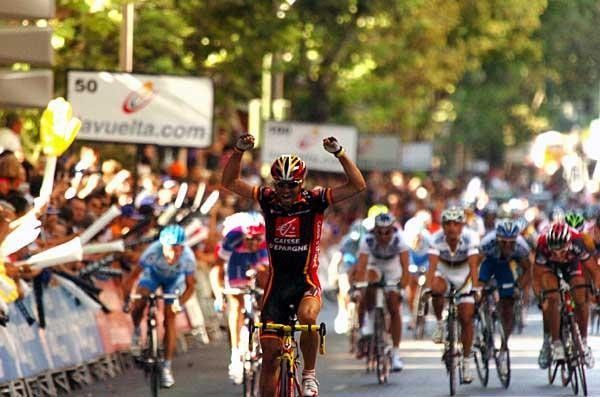 Valverde celebrates the win.