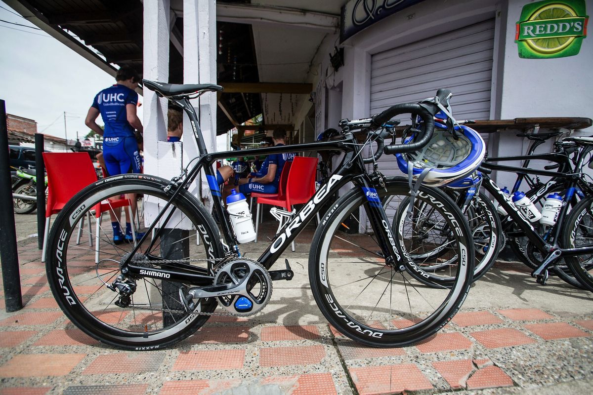 The new 2017 UnitedHealthcare Pro Cycling Orbea Orca team bike