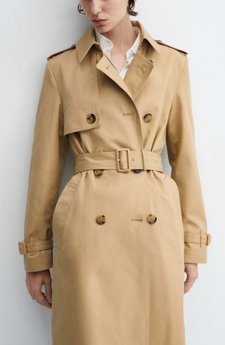 Classic Double Breasted Water Repellent Cotton Trench Coat