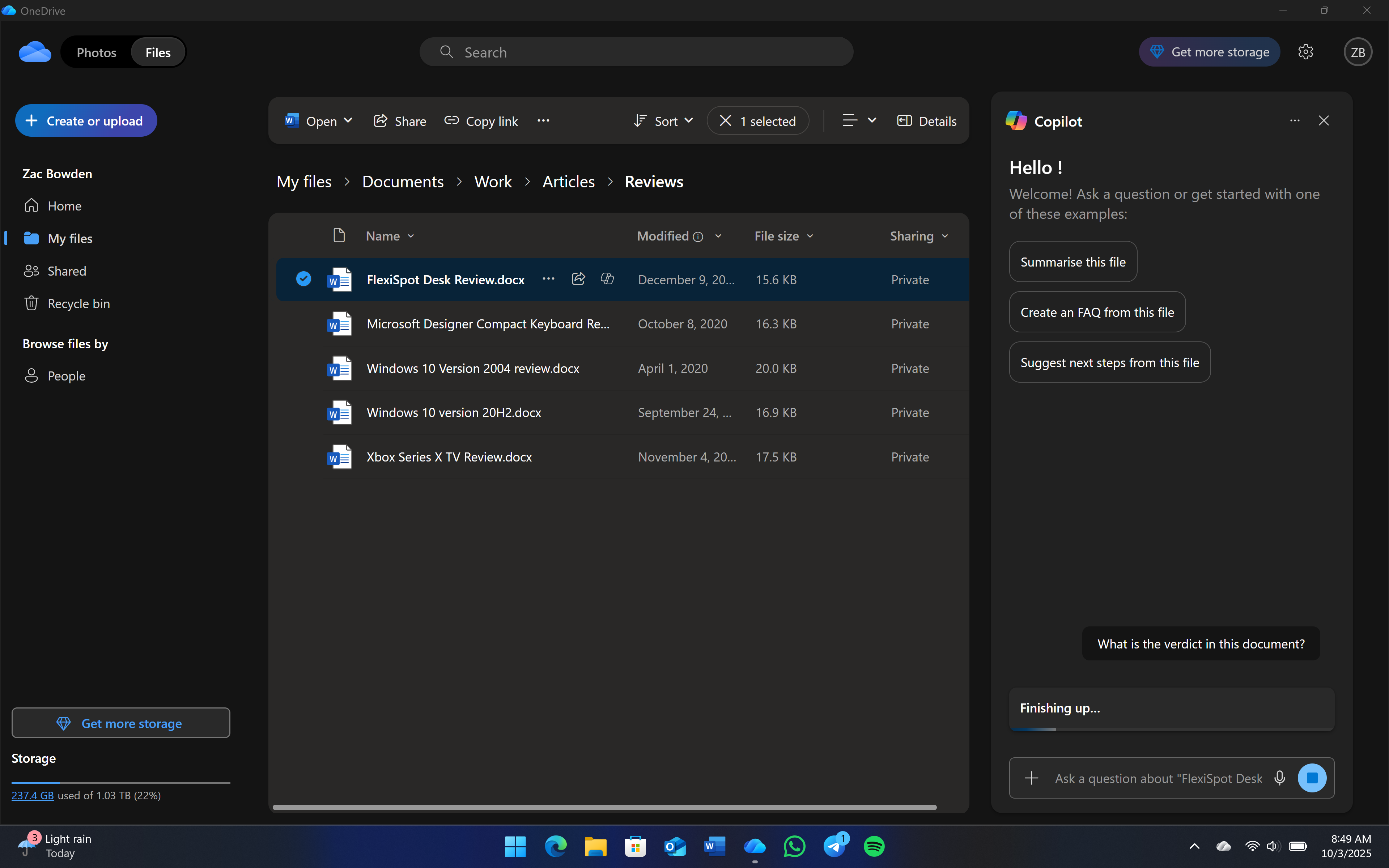 OneDrive app 2025