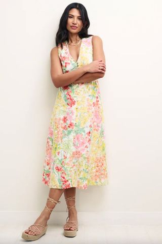Best Hen Party Dresses: Nobody's Child Floral Print Broderie Sandra Midi Dress