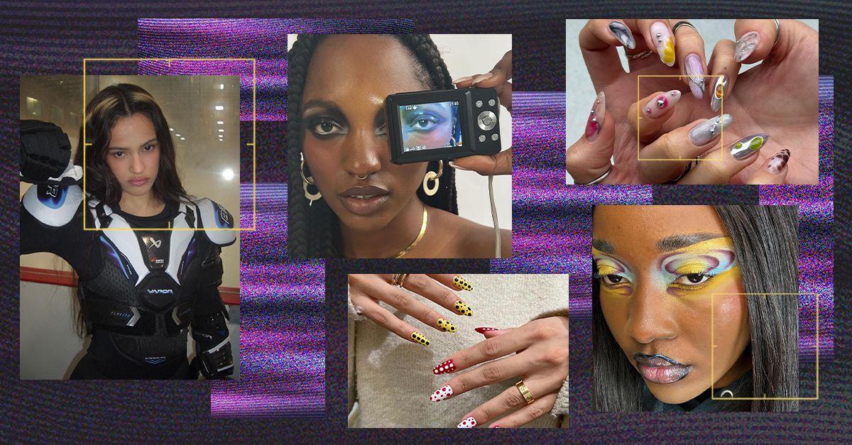 Step Aside, Clean Girls—Glitchy Glam Is the Mismatched, New-Age Beauty Trend Running 2026