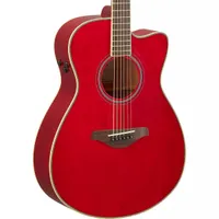 Yamaha FSC TA TransAcoustic Concert CutawaySolid spruce top | Laminate mahogany back & sides | Nato neck | Rosewood fretboard
