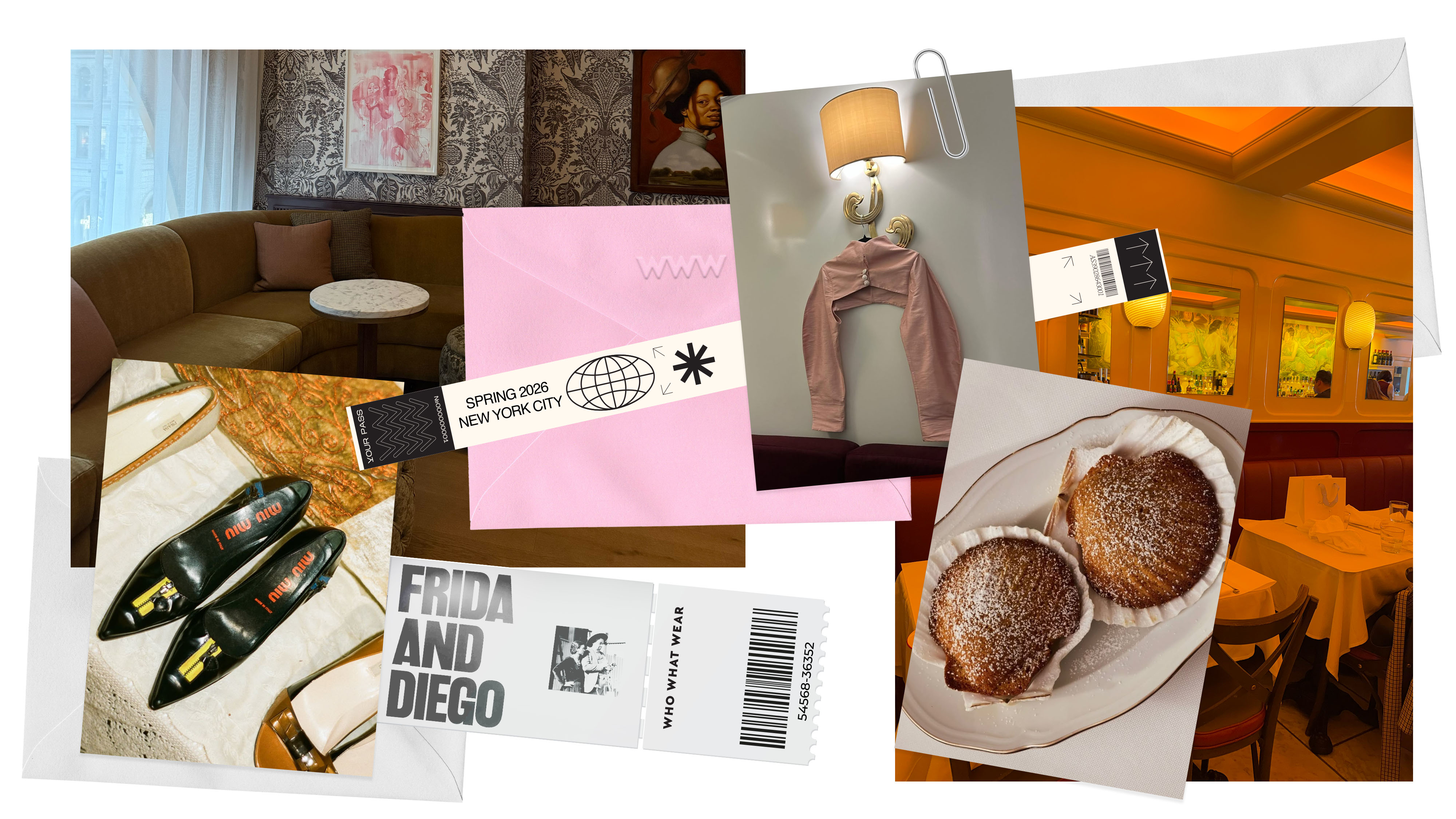 a collage of editor and influencer photos featuring the buzziest cultural happenings in New York for spring 2026