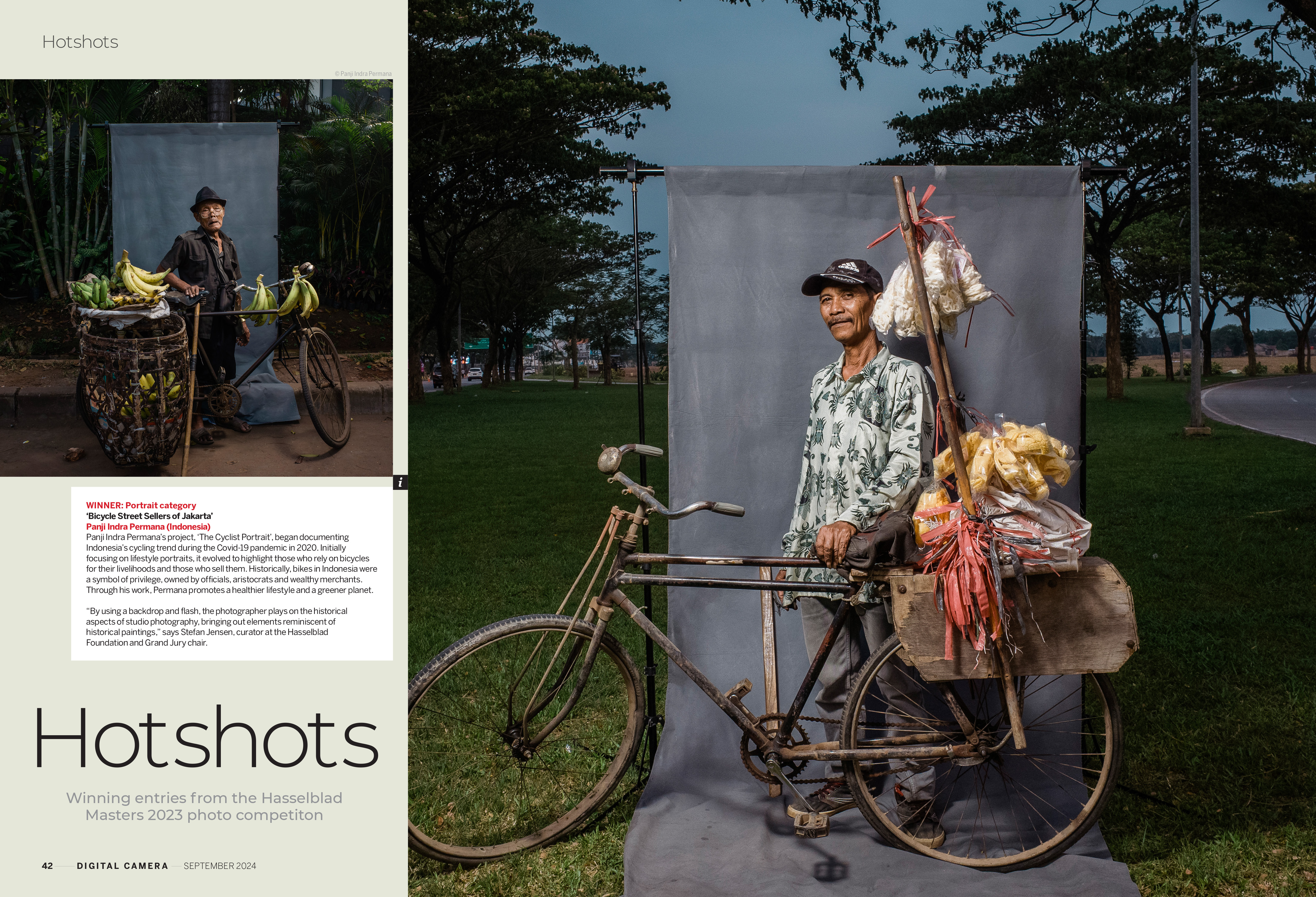 The first two pages of the Hotshots gallery section about the Hasselblad Masters 2023 photography competition in the September 2024 issue of Digital Camera magazine