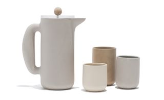 Ceramic jug and tumblers, by Mette Duedahl, for Danish Crafts