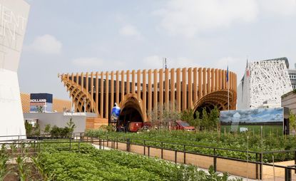 France's fluid, wooden lattice structure for Milan Expo was devised by Anouk Legendre of Studio X-TU in collaboration with Atelien Architecture.