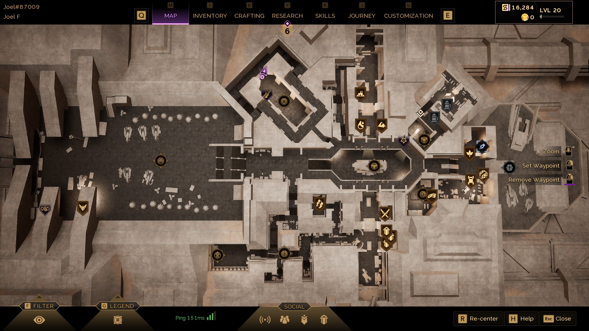 A full map of Arrakeen in Dune Awakening