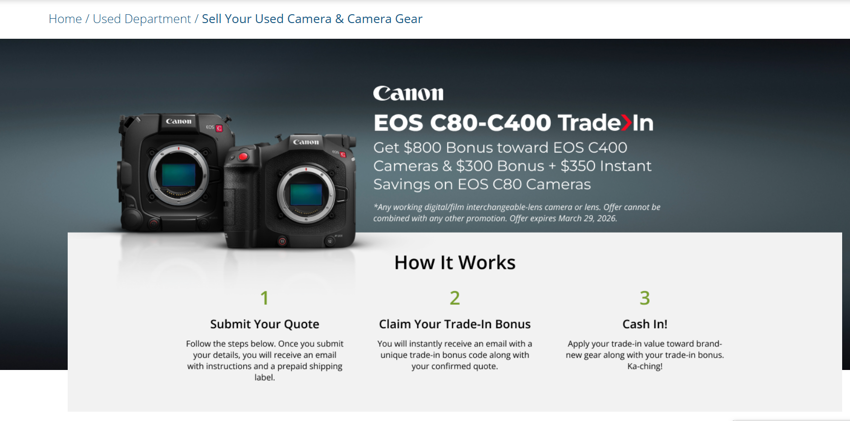 B&amp;amp;H and Canon trade-in deal