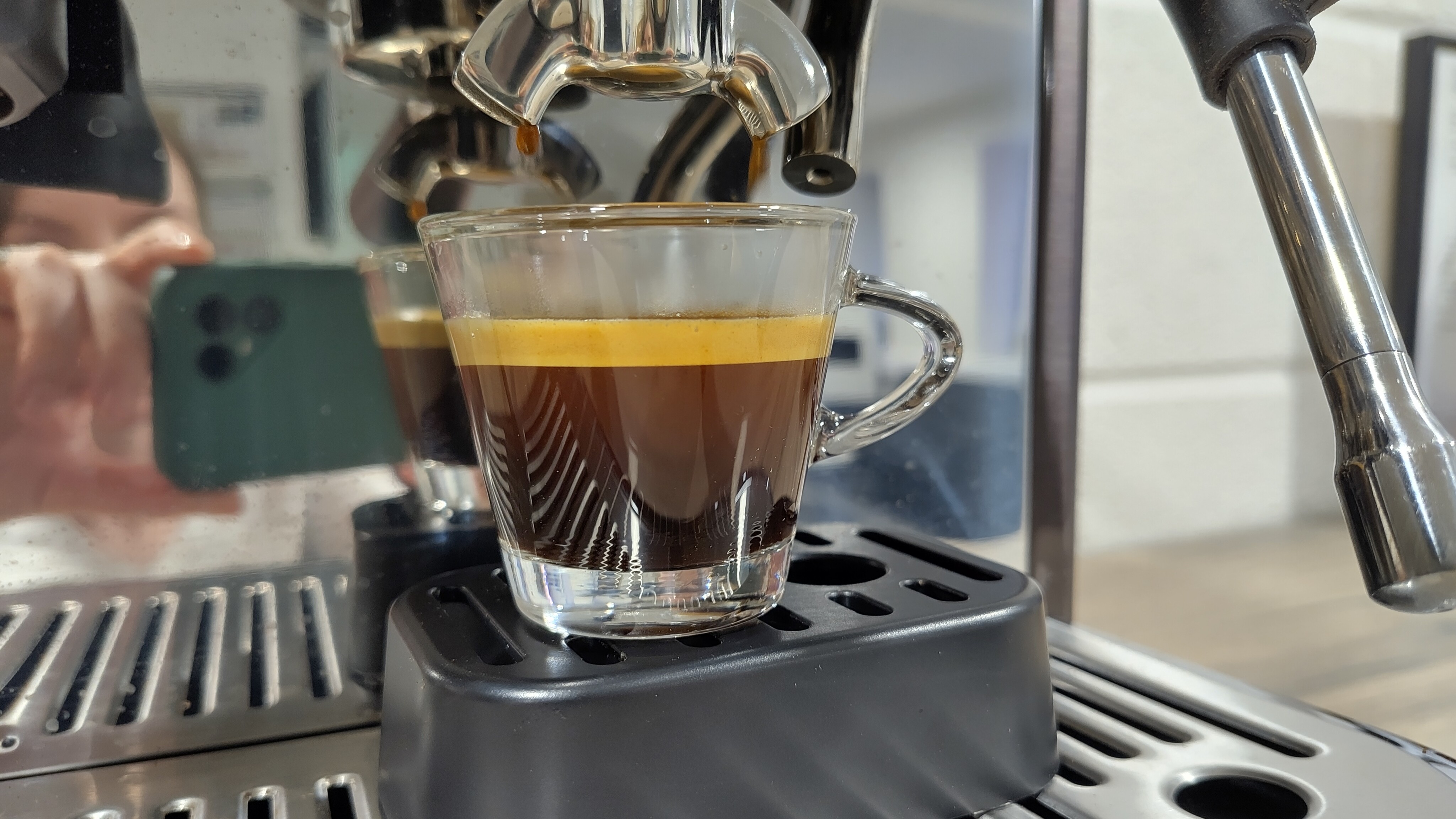 Espresso made using Philips Barista Brew coffee maker