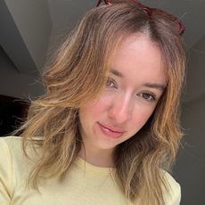 social media editor megan storey with ghost bangs