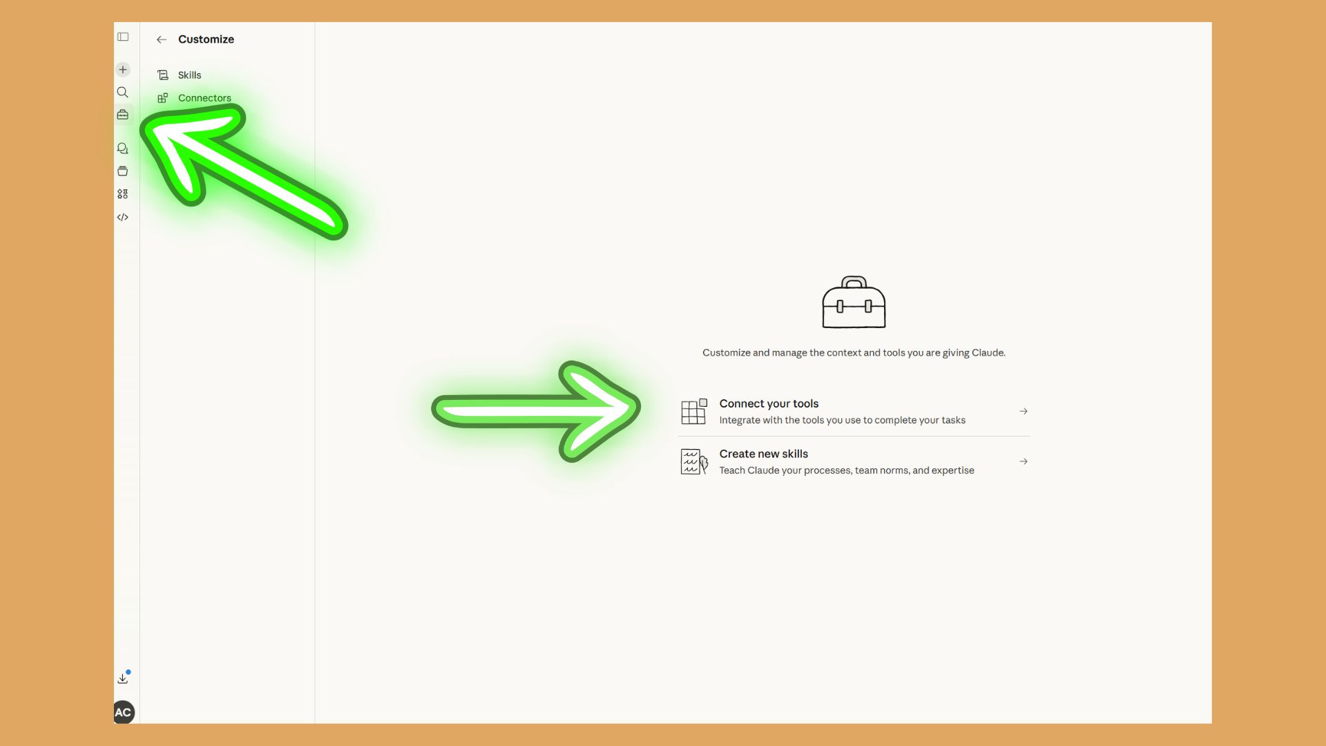 Claude connectors screenshot