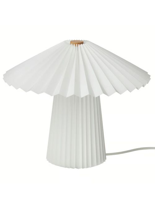 Kuddlava Table Lamp - Pleated White 11 "
