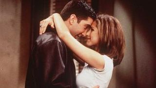 David Schwimmer and Jennifer Aniston in a scene from 'Friends'
