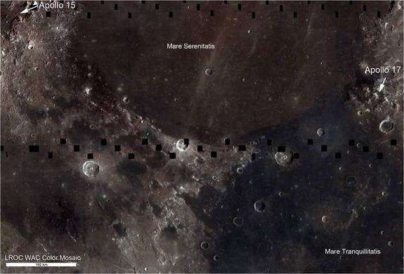 moon map titanium ore