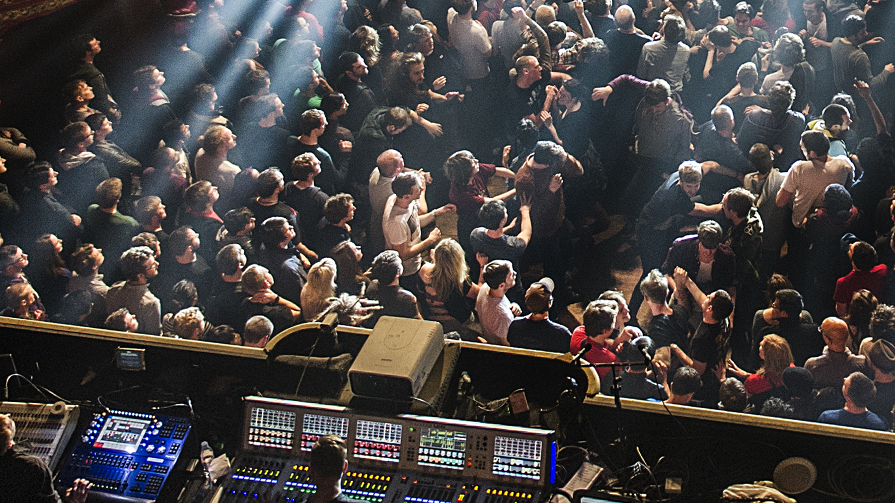 A crowd at a prog gig