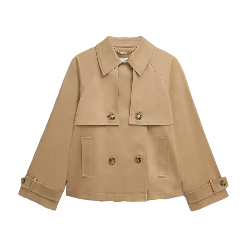 Cropped trench jacket