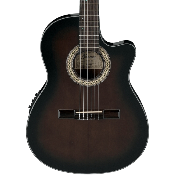 An Ibanez GA35TCE classical guitar