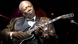 B.B. King performs his 10,000th concert at B.B. KIng Blues Club & Grill in Times Square on April 18, 2006 in New York City. 