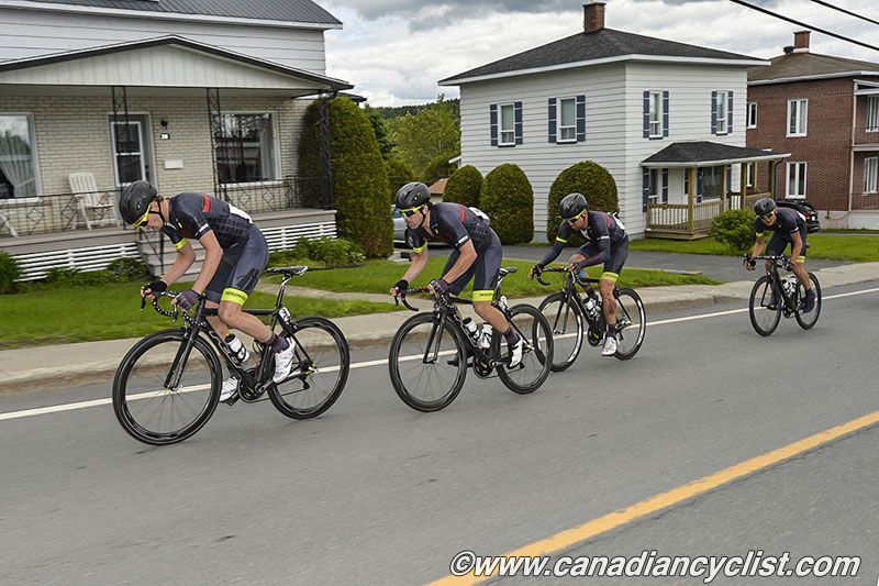Team Hincapie attacked hard the final time up the climb