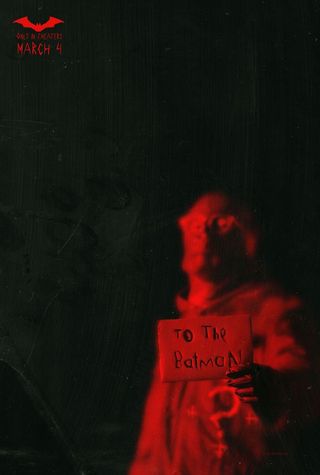 O pôster do filme Batman com Charada