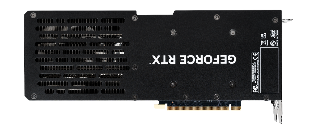 Backplate shield of the SFF- Friendly Nvidia RTX 40 series GPUs from Gainward and Palit