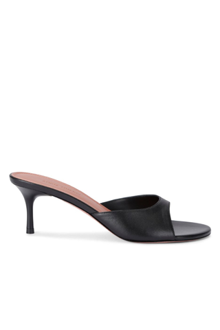 Womens Amina Muaddi Black Leather Jeanne Mules 60 | Harrods Uk