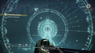 Destiny 2 Vexcalibur Exotic Glaive quest Avalon mission entrance tunnel to the Vex network