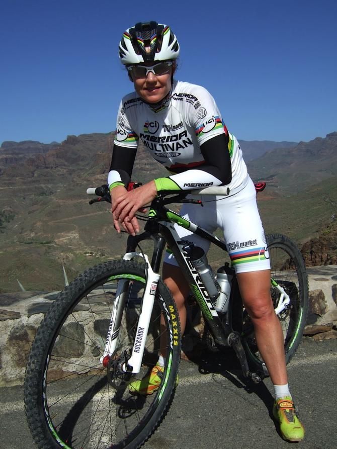 Long ride for marathon world champion Gunn-Rita Dahle Flesjaa on Gran Canari December 2013.