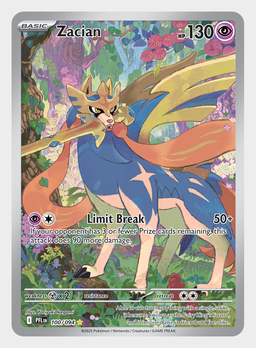Zacian alternate design on a plain background
