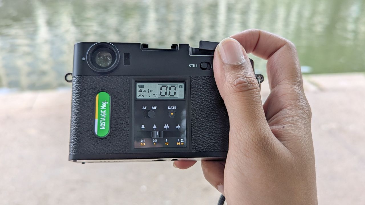 A black Fujifilm X half