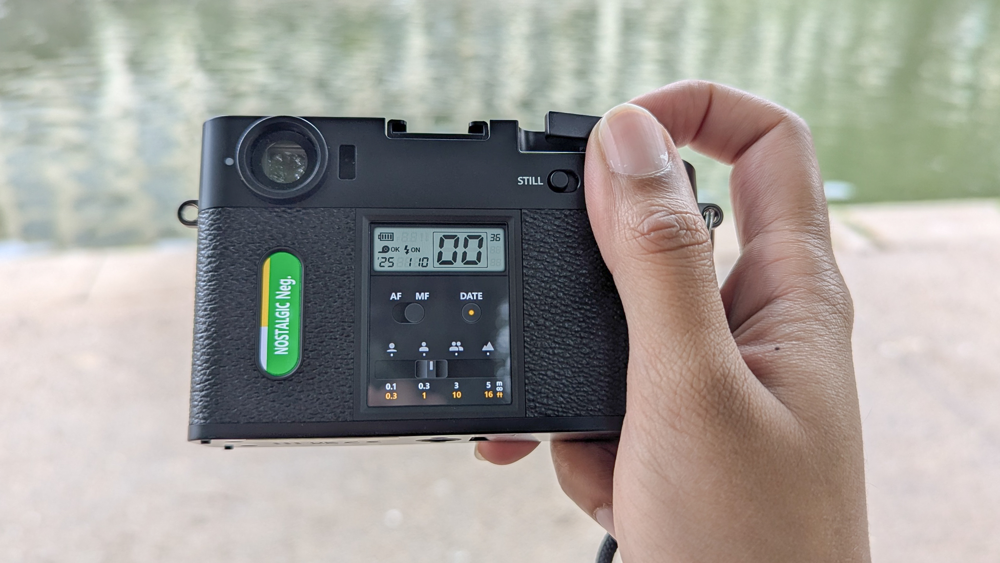 A black Fujifilm X half