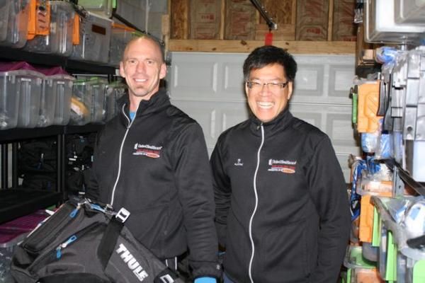 Benny Ma and Bill Haelsen had the hard job of sorting through all the goodies.