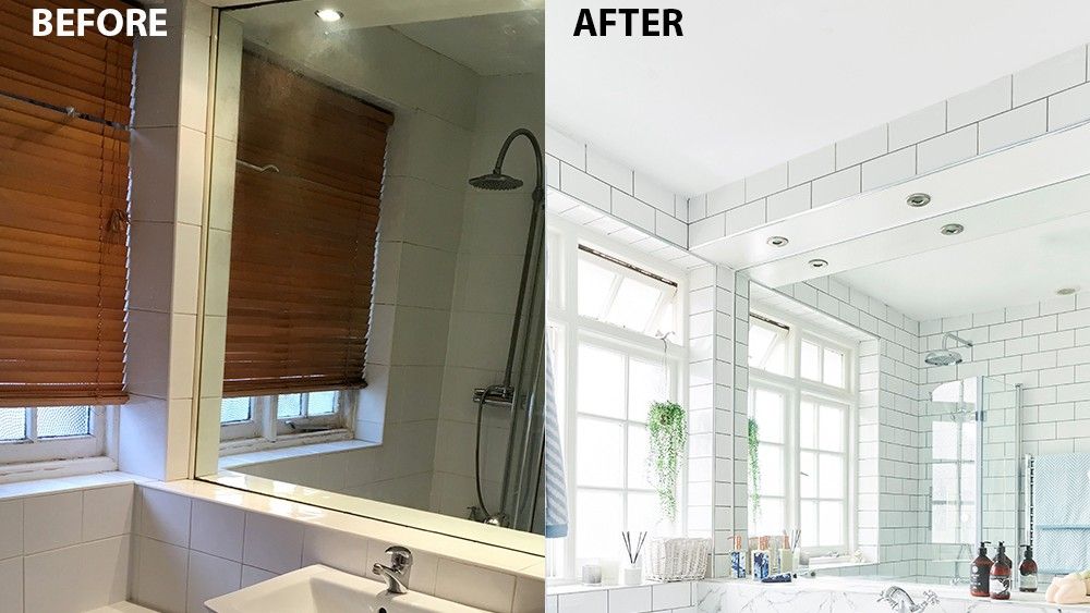 before and after bathroom makeover